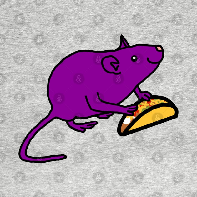 Funny Rat with Taco by ellenhenryart